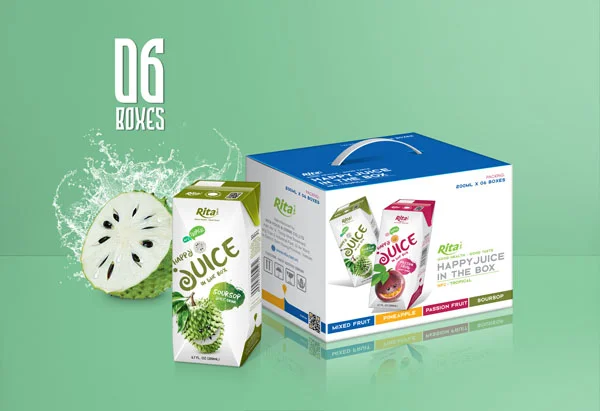 Soursop fruit juice in paper box 200ml